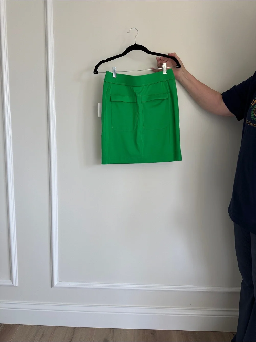 Belyn Key Bright Green Mini Skirt - V-Waist Detail